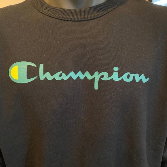 Champion Men's Script Logo-Print Fleece Sweatshirt - Picture 4 of 5